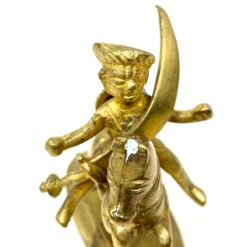 Žalvarinė raitelio su kardu statulėlė 6,5×4,5×7,5 cm