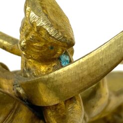 Žalvarinė raitelio su kardu statulėlė 6,5×4,5×7,5 cm