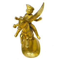 Žalvarinė raitelio su kardu statulėlė 7x5x8 cm