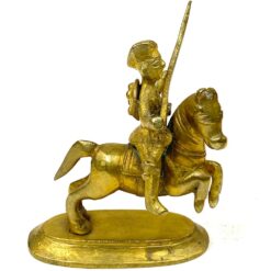 Žalvarinė raitelio su kardu statulėlė 7x5x8 cm