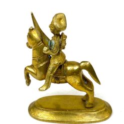 Žalvarinė raitelio su kardu statulėlė 7x5x8 cm