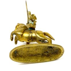 Žalvarinė raitelio su kardu statulėlė 7x5x8 cm