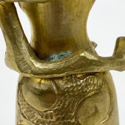 Žalvarinė moters su vaiku ir durklu statulėlė 5,5x7x17,5 cm