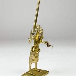 Žalvarinė moters su vaiku ir durklu statulėlė 5,5x7x17,5 cm