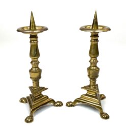 Žalvarinės trikojės žvakidės 2 vnt. komplektas 10x11x23 cm