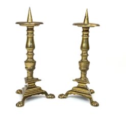 Žalvarinės trikojės žvakidės 2 vnt. komplektas 10x11x23 cm