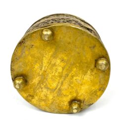 Indiška žalvarinė ažūrinė apvalios formos dėžutė 13,5×13,5×10,5 cm