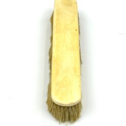 Kaulo imitacijos plastikinis rūbų šepetys su natūraliais šeriais 17x3x4 cm