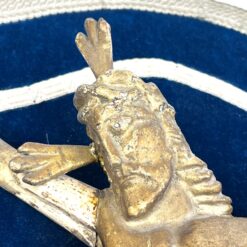 Medinis gobelenu aptrauktas paveikslas su Jėzaus Kristaus figūra 8x49x71 cm