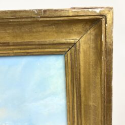 Ant popieriaus guašu tapytas Viduržemio jūros uostelio peizažas 5×61,5×44,5 cm