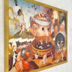 Hieronymus Bosch darbo The Vision of Tendal printas medžio rėme 2x94x73 cm