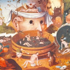 Hieronymus Bosch darbo The Vision of Tendal printas medžio rėme 2x94x73 cm