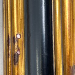 Vertikaliai arba horizontaliai kabinamas veidrodis aukso spalvos rėme 5,5x226x126,5 cm