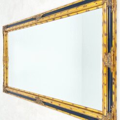 Vertikaliai arba horizontaliai kabinamas veidrodis aukso spalvos rėme 5,5x226x126,5 cm