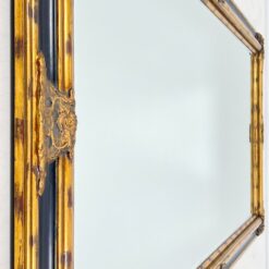 Vertikaliai arba horizontaliai kabinamas veidrodis aukso spalvos rėme 5,5x226x126,5 cm