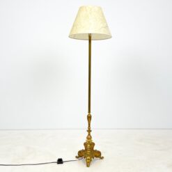 Žalvarinis toršeras šviesiu kartoniniu gaubtu 45,5x45,5x160 cm