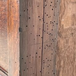 Senovinis ąžuolinis augalų motyvais drožinėtas dviejų dalių bufetas 53x152x242 cm