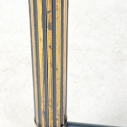 Metalinis staliukas tamsinto stiklo veidrodiniu stalviršiumi 63x63x48,5 cm