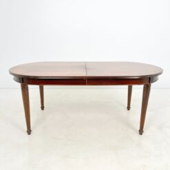 Išskleidžiamas raudonmedžio valgomojo stalas 96x186(+50)x75 cm