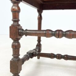 Senovinės ąžuolinės drožinėtos kėdės su eko oda 3 vnt. komplektas 47×46,5×106 cm, 48 cm