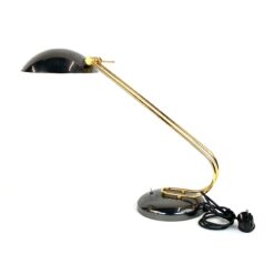 Vintažinis metalinis stalinis šviestuvas reguliuojamo kampo gaubtu 58x22,5x47 cm