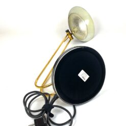 Vintažinis metalinis stalinis šviestuvas reguliuojamo kampo gaubtu 58×22,5×47 cm