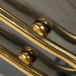 Vintažinis metalinis stalinis šviestuvas reguliuojamo kampo gaubtu 58×22,5×47 cm