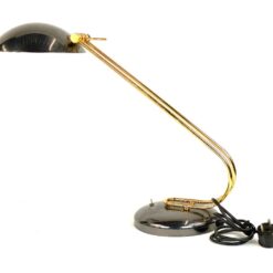 Vintažinis metalinis stalinis šviestuvas reguliuojamo kampo gaubtu 58×22,5×47 cm