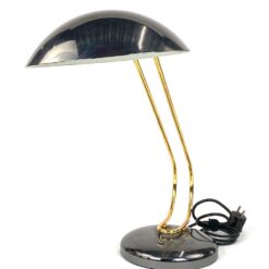 Vintažinis metalinis stalinis šviestuvas reguliuojamo kampo gaubtu 58×22,5×47 cm