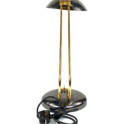 Vintažinis metalinis stalinis šviestuvas reguliuojamo kampo gaubtu 58×22,5×47 cm