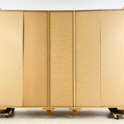 Ąžuolinė penkių durų rūbų spinta su veidrodžiu 65x262x205,5 cm