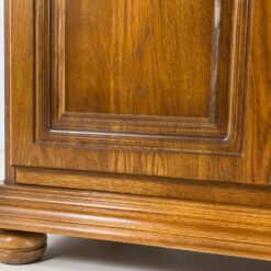 Ąžuolinė penkių durų rūbų spinta su veidrodžiu 65x262x205,5 cm