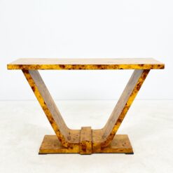 Art Deco stiliaus riešutmedžio lukšto konsolė 40x122x78,5 cm