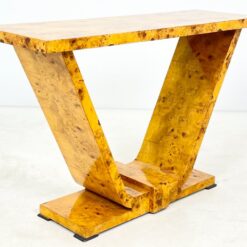 Art Deco stiliaus riešutmedžio lukšto konsolė 40x122x78,5 cm