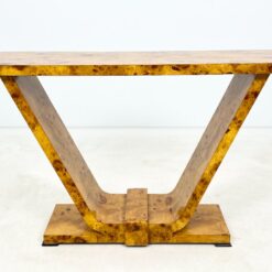 Art Deco stiliaus riešutmedžio lukšto konsolė 40x122x78,5 cm