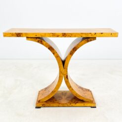 Art Deco stiliaus riešutmedžio lukšto konsolė 31×109,5×83 cm
