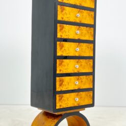 Art Deco stiliaus septynių stalčių komoda 37x53x135 cm