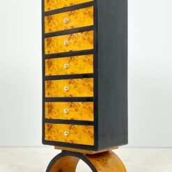 Art Deco stiliaus septynių stalčių komoda 37x53x135 cm