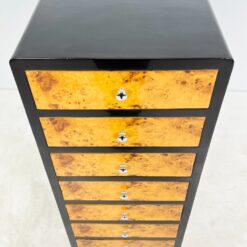 Art Deco stiliaus septynių stalčių komoda 37x53x135 cm