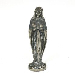 Miniatiūrinė metalinė Švč. Mergelės Marijos statulėlė 1,5x2,5x8 cm