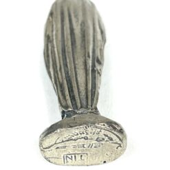 Miniatiūrinė metalinė Švč. Mergelės Marijos statulėlė 1,5×2,5×8 cm