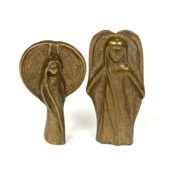 Žalvarinės mini Švč. Mergelės Marijos statulėlės 2 vnt. kompl. 1x2,5x5 cm