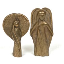 Žalvarinės mini Švč. Mergelės Marijos statulėlės 2 vnt. kompl. 1×2,5×5 cm