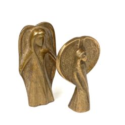 Žalvarinės mini Švč. Mergelės Marijos statulėlės 2 vnt. kompl. 1×2,5×5 cm