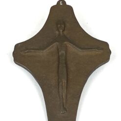 Bronzinis pakabinamas kryžius 1×7,5×11 cm