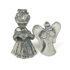 Miniatiūrinės metalinės statulėlės 2 vnt. komplektas 1,5x2x3,5 cm