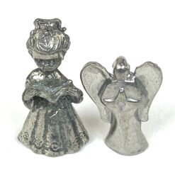 Miniatiūrinės metalinės statulėlės 2 vnt. komplektas 1,5x2x3,5 cm