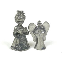 Miniatiūrinės metalinės statulėlės 2 vnt. komplektas 1,5x2x3,5 cm