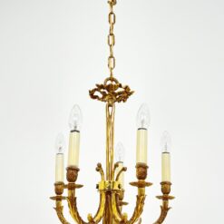 Pakabinamas žalvarinis penkių šakų sietynas 38x38x94 cm