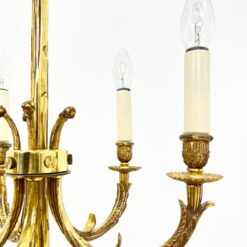 Pakabinamas žalvarinis penkių šakų sietynas 38x38x94 cm